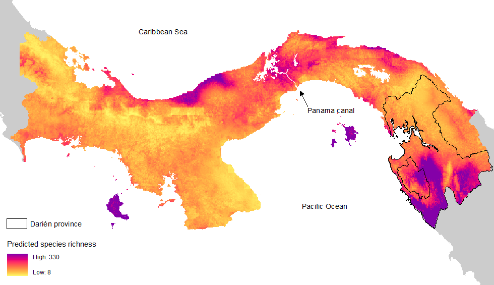 Prediction of species richness across Panama